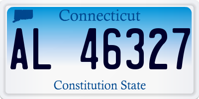 CT license plate AL46327