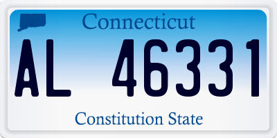 CT license plate AL46331