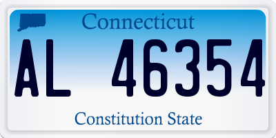 CT license plate AL46354