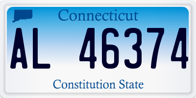 CT license plate AL46374
