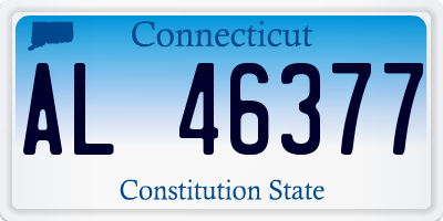 CT license plate AL46377