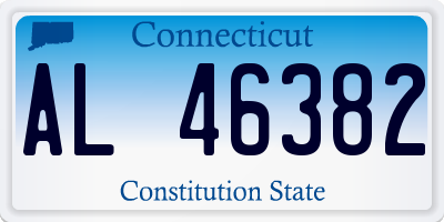 CT license plate AL46382