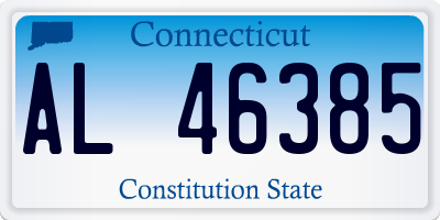CT license plate AL46385