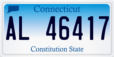 CT license plate AL46417