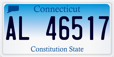 CT license plate AL46517