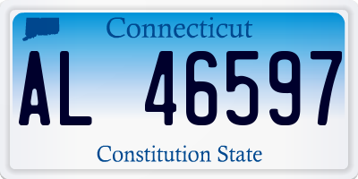 CT license plate AL46597