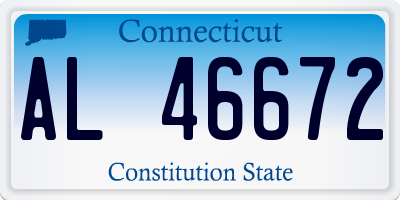 CT license plate AL46672