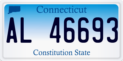 CT license plate AL46693