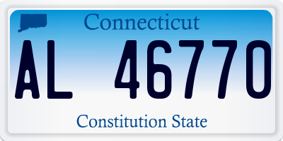 CT license plate AL46770