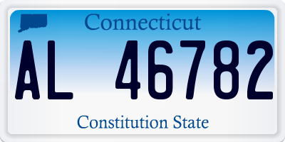 CT license plate AL46782
