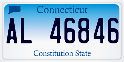 CT license plate AL46846