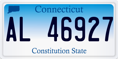 CT license plate AL46927