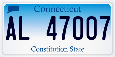CT license plate AL47007