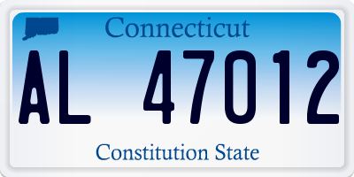 CT license plate AL47012