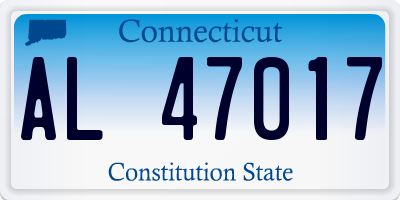 CT license plate AL47017