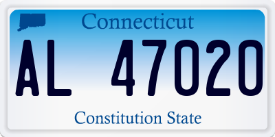CT license plate AL47020