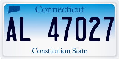 CT license plate AL47027