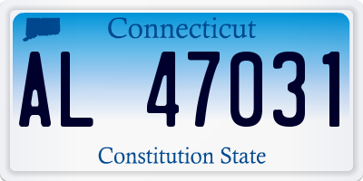 CT license plate AL47031