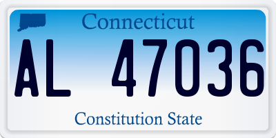 CT license plate AL47036