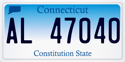 CT license plate AL47040