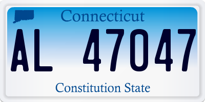 CT license plate AL47047
