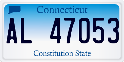 CT license plate AL47053