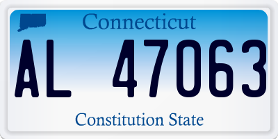 CT license plate AL47063
