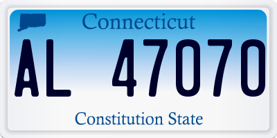 CT license plate AL47070