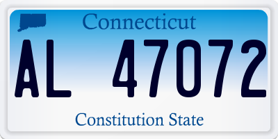 CT license plate AL47072