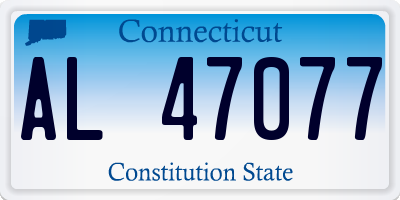 CT license plate AL47077