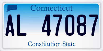 CT license plate AL47087