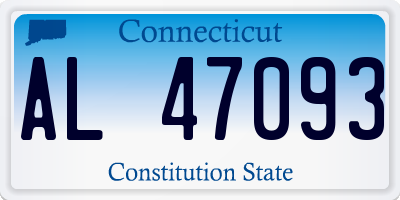 CT license plate AL47093