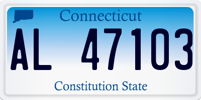 CT license plate AL47103