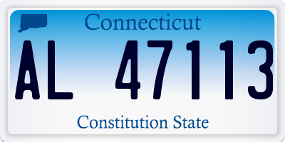 CT license plate AL47113