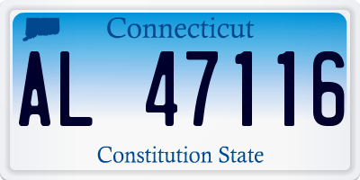 CT license plate AL47116