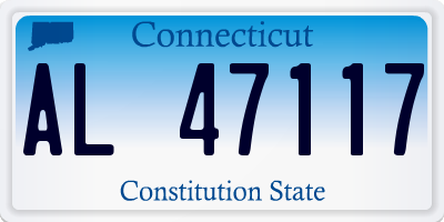 CT license plate AL47117
