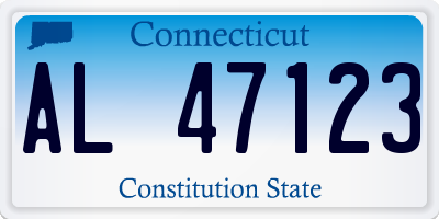 CT license plate AL47123