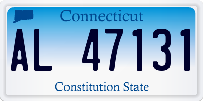 CT license plate AL47131