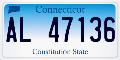 CT license plate AL47136