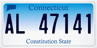 CT license plate AL47141
