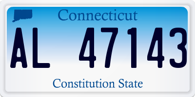CT license plate AL47143