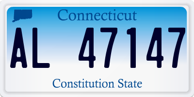 CT license plate AL47147