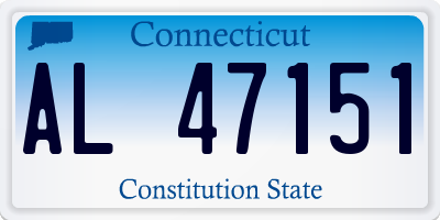 CT license plate AL47151