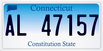 CT license plate AL47157