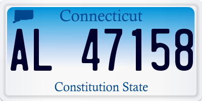 CT license plate AL47158