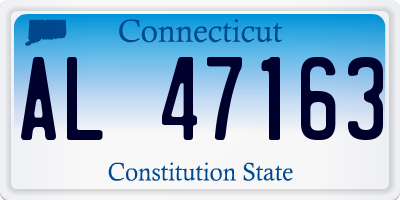 CT license plate AL47163