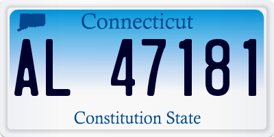 CT license plate AL47181