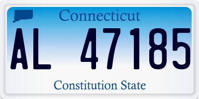 CT license plate AL47185