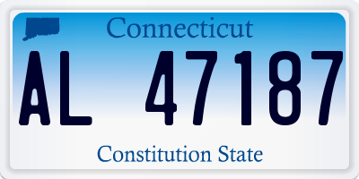 CT license plate AL47187