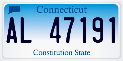 CT license plate AL47191